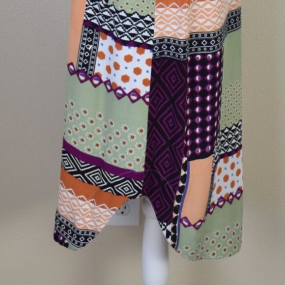 Anthropologie Everyway Shirtdress Patchwork Midi Multi-color Dress - 6 - Picture 4 of 11